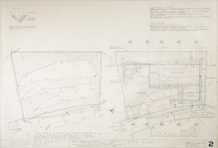 Site plan, House for Donald Weston