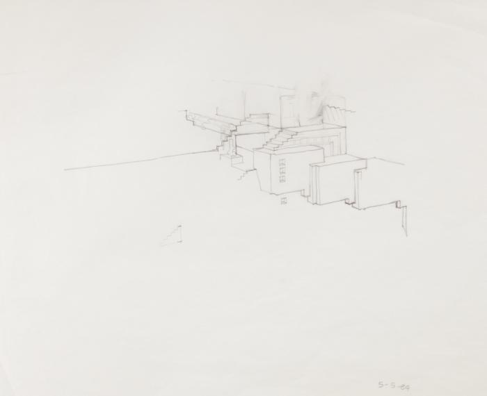 Perspective view, Anthony Quinn Cultural Center, project