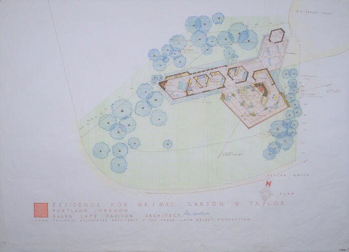 Floor Plan, House for Mr. and Mrs. Carson W. Taylor