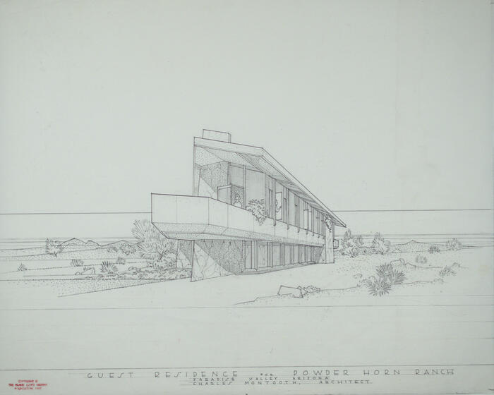 Perspective View, Guest House for Powder Horn Ranch
