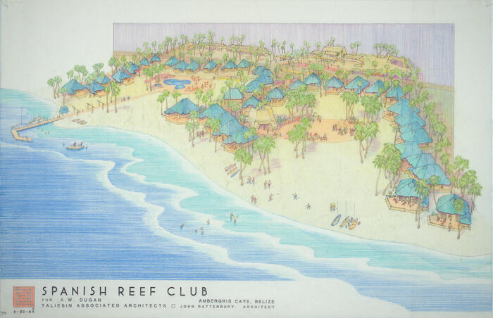 Drawing: Aerial Perspective View, Spanish Reef Club Resort for A. W. Dugan 