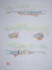 Elevations and Section, House for Miss Martha O. Eddy