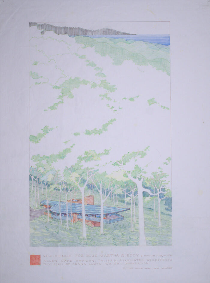 Perspective View, House for Miss Martha O. Eddy