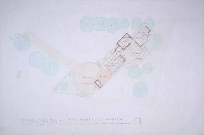 Floor Plan, House for Mr. and Mrs. Robert J. Warren