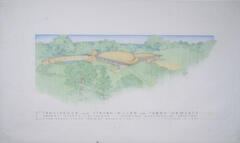 Drawing: Aerial Perspective View, House for Terry Hewlett and Stephen Miller