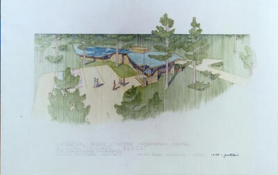 Aerial Perspective View of Visitor Center, Golf and Country Club for Euroactividade, Inc.