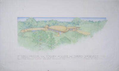 Drawing: Aerial Perspective View, House for Terry Hewlett and Stephen Miller