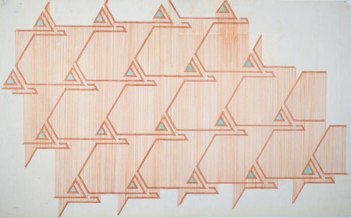 Fabric Pattern Diagram, Fabric Designs for F. Schumacher Company