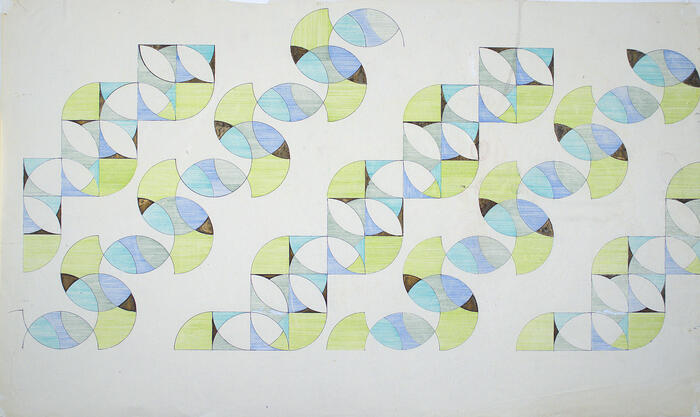 Fabric Pattern Diagram, Fabric Designs for F. Schumacher Company