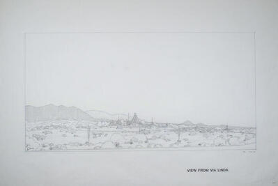 Drawing: Perspective View Looking From Via Linda Road (alternate scheme), Clubhouse for Ancala Residential Community