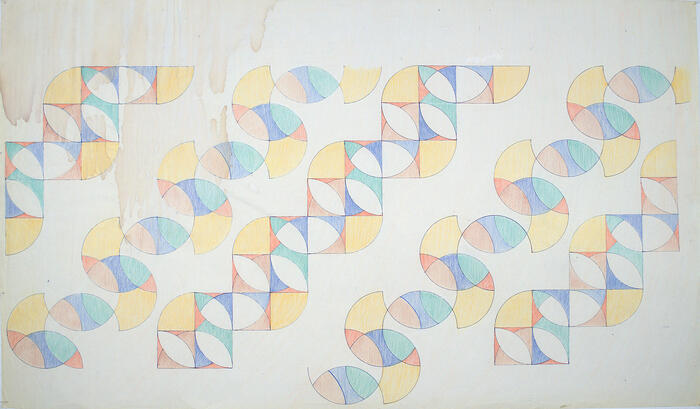 Fabric Pattern Diagram, Fabric Designs for F. Schumacher Company