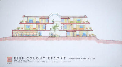 Drawing: Section, Spanish Reef Club Resort for A. W. Dugan 