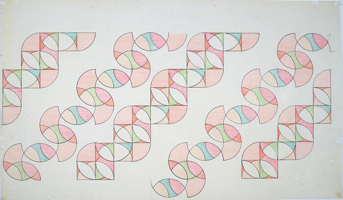 Fabric Pattern Diagram, Fabric Designs for F. Schumacher Company