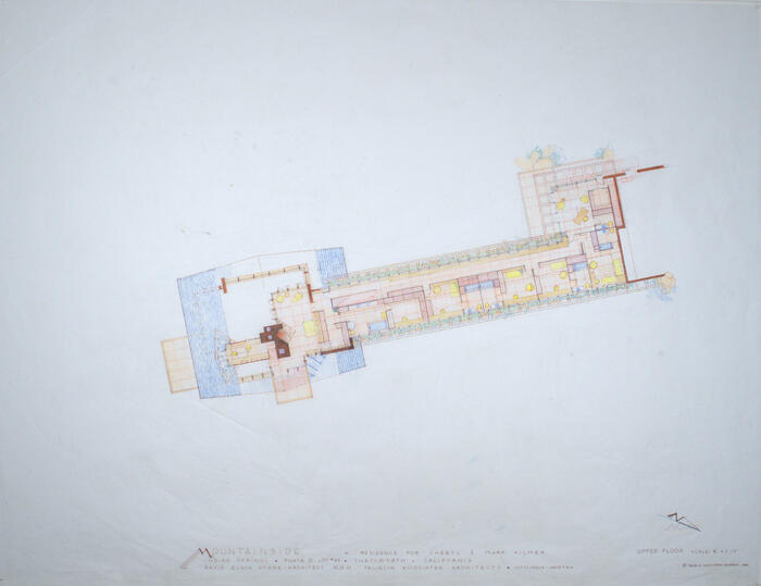 Drawing: Upper Floor Plan, House for Cheryl and Mark Kilmer, Indian Springs Residential Community