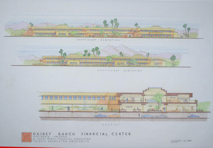 Elevations and Section, Proposed Improvements to Gainey Ranch Financial Center