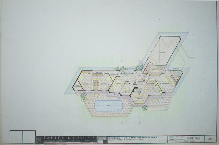 Drawing: Floor Plan (Sheet A2), House for Dr. and Mrs. Stephen Dudley
