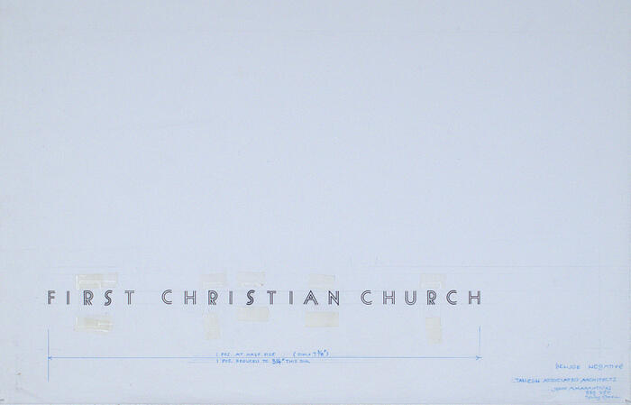 Drawing: Title Block, Chapel and Office Addition for First Christian Church