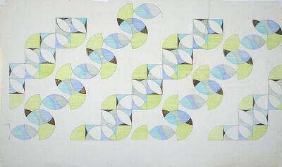 Fabric Pattern Diagram, Fabric Designs for F. Schumacher Company