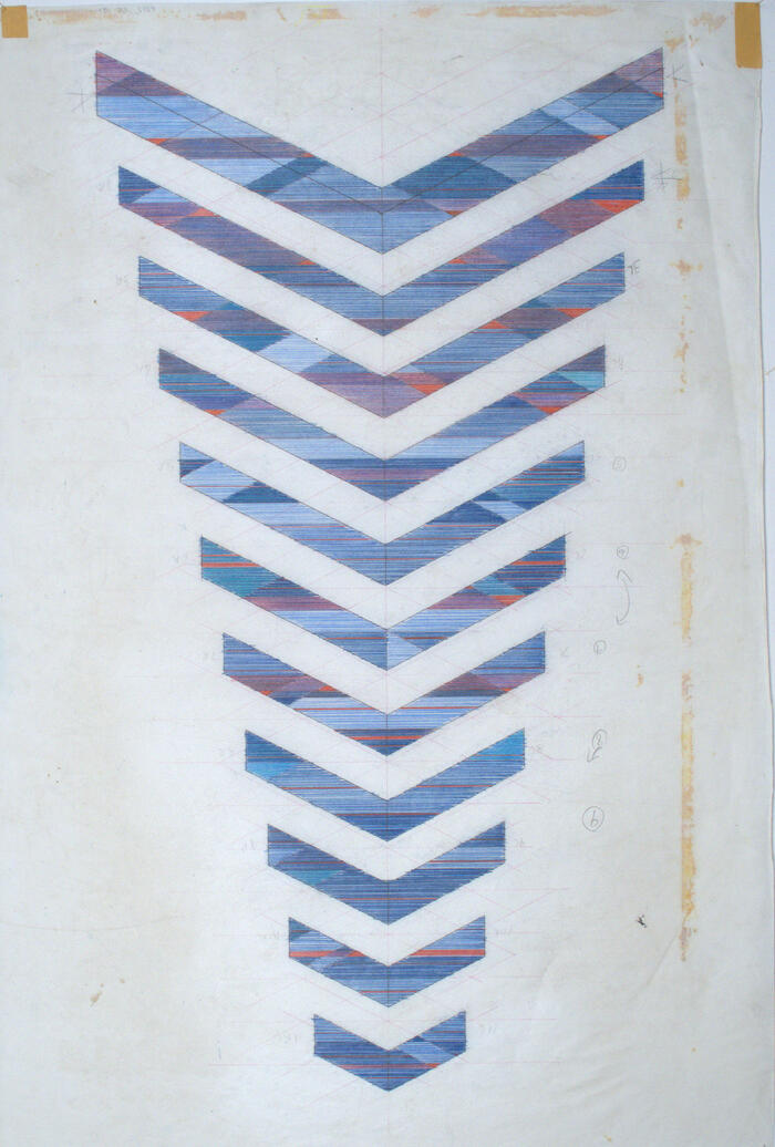 Drawing: Lantern Clerestory Ornamental Glass Design, Chapel and Office Addition for First Christian Church