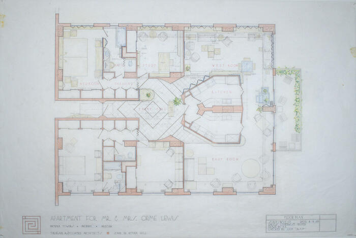 Drawing: Floor Plan, Apartment for Orme Lewis