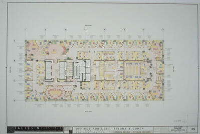 Drawing: 25th Floor Furniture Installation Plan (Sheet F5), Offices for Levy, Bivona and Cohen