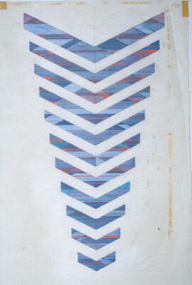 Drawing: Lantern Clerestory Ornamental Glass Design, Chapel and Office Addition for First Christian Church