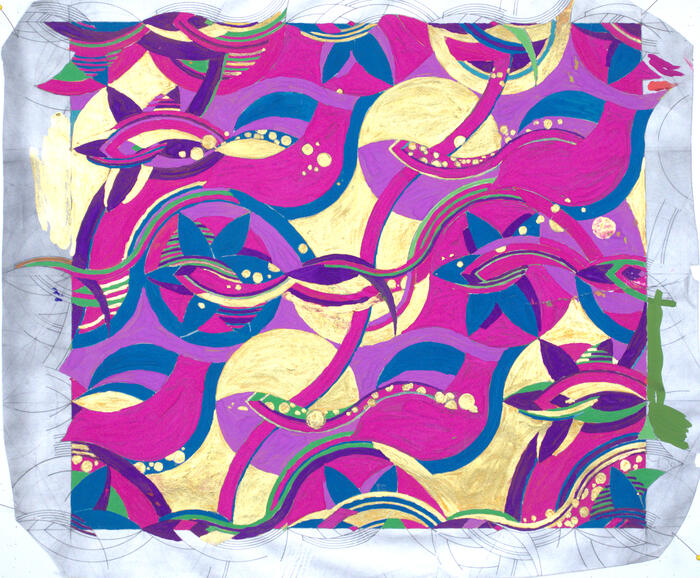 Fabric Pattern Diagram, Fabric Designs for F. Schumacher Company