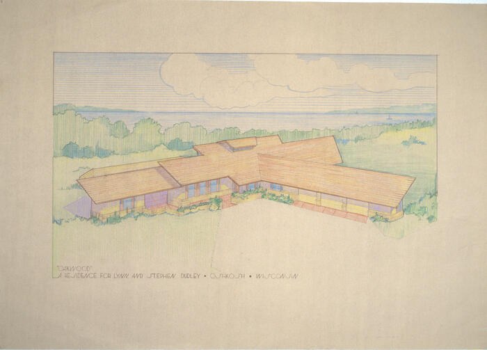 Drawing: Aerial Perspective View, House for Dr. and Mrs. Stephen Dudley