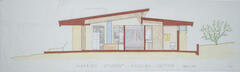 Section, Housing for Married Students at Taliesin West