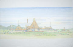 Drawing: Perspective View (alternate scheme), Clubhouse for Ancala Residential Community