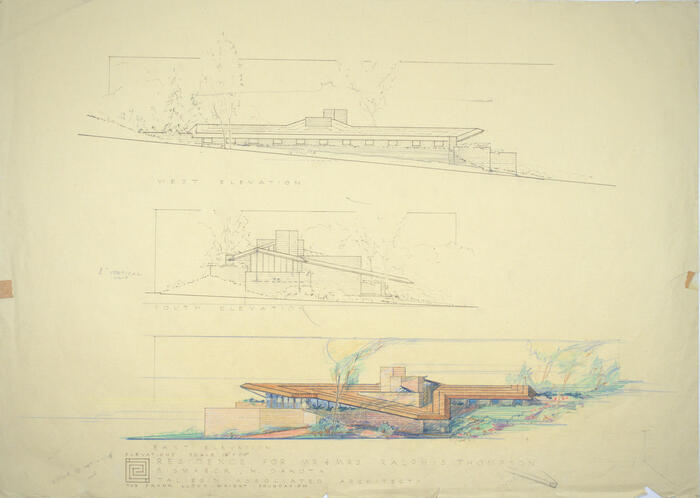 Drawing: Elevations, House for Ralph S. Thompson