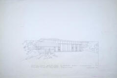 Drawing: Aerial Perspective View, House for Gibbons Gray Cornwell, scheme 2