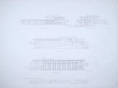 Elevations, House for Gibbons Gray Cornwell, scheme 2