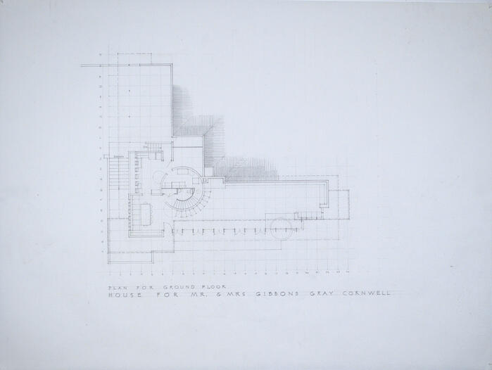 Ground Floor Plan, House for Gibbons Gray Cornwell, scheme 2