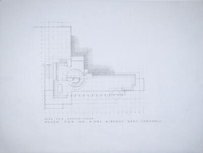 Ground Floor Plan, House for Gibbons Gray Cornwell, scheme 2