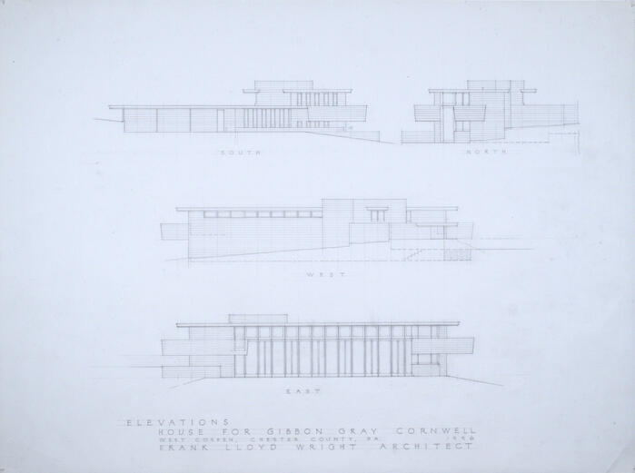 Elevations, House for Gibbons Gray Cornwell, scheme 2