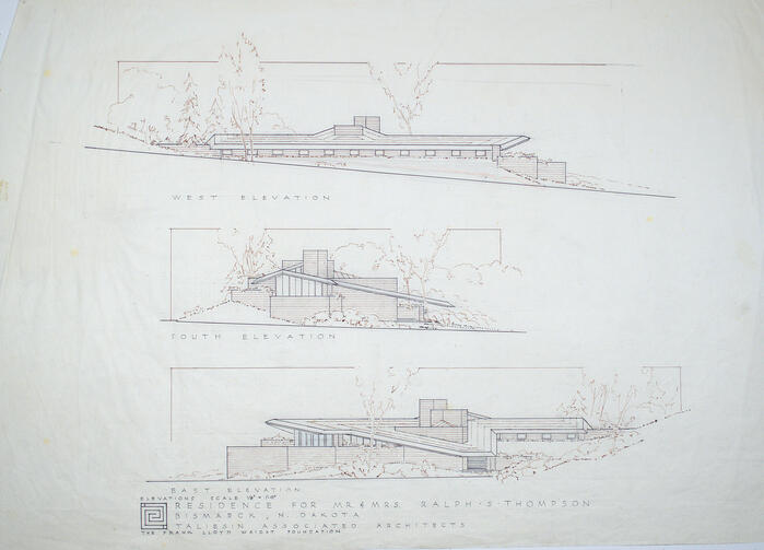 Elevations, House for Ralph S. Thompson