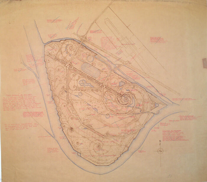 Drawing: General Plan, Masterplan for the Island of Minoo