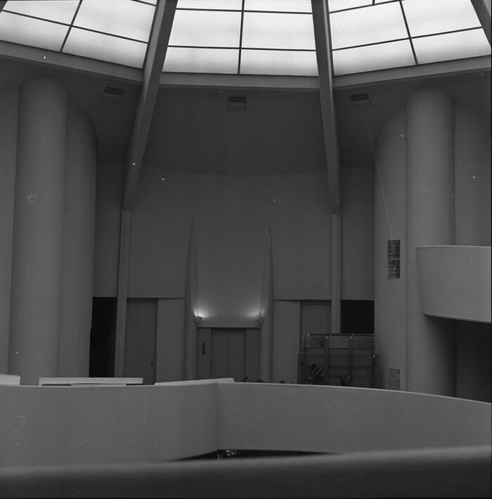 Interior View Showing Rotunda Elevator, Museum Building for Solomon R. Guggenheim Foundation