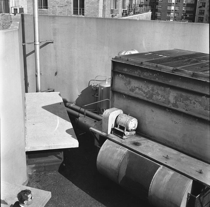 Exterior View Showing Equipment on Roof, Museum Building for Solomon R. Guggenheim Foundation