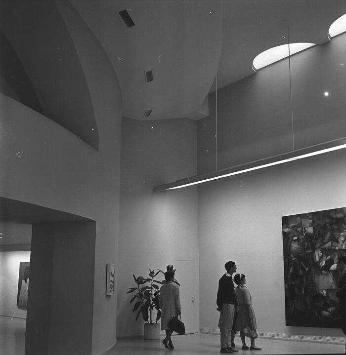 Interior View Showing Detail of Gallery, Museum Building for Solomon R. Guggenheim Foundation