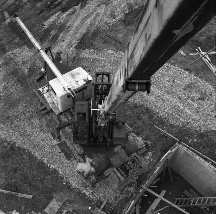 Construction View Showing Crane, Annunciation Greek Orthodox Church