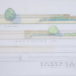 Drawing: Elevations of Common Area Wall, Eastwood Residential Community