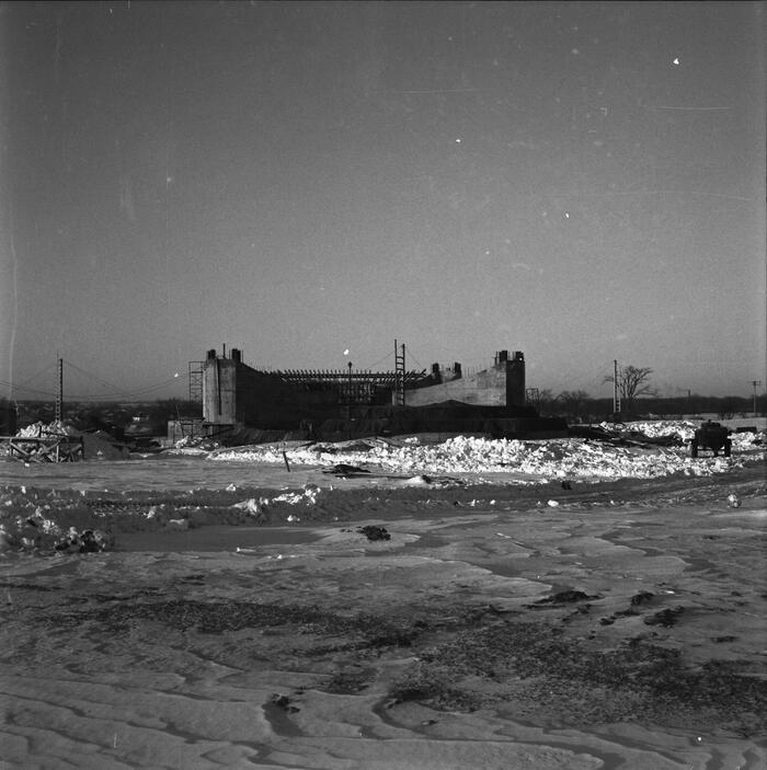 Construction View Showing Showing Concrete Walls, Annunciation Greek Orthodox Church