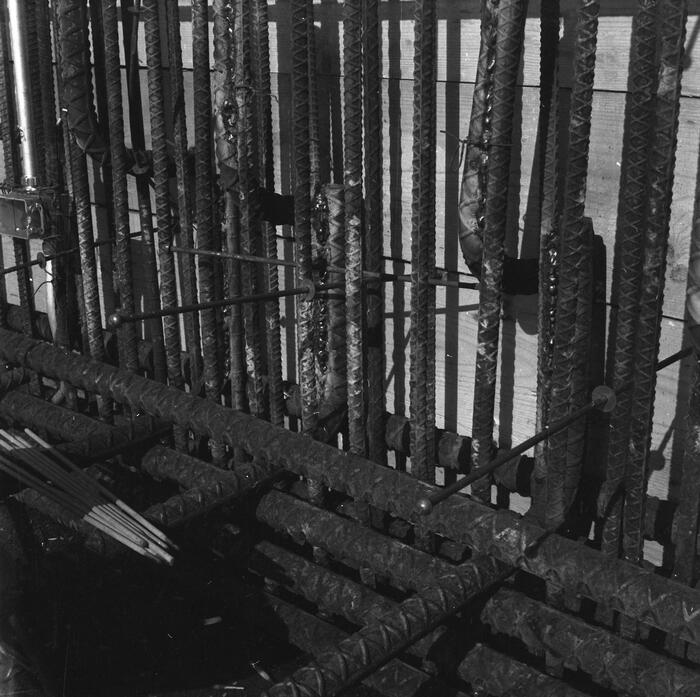 Construction View Showing Rebar Placement in Formwork, Annunciation Greek Orthodox Church