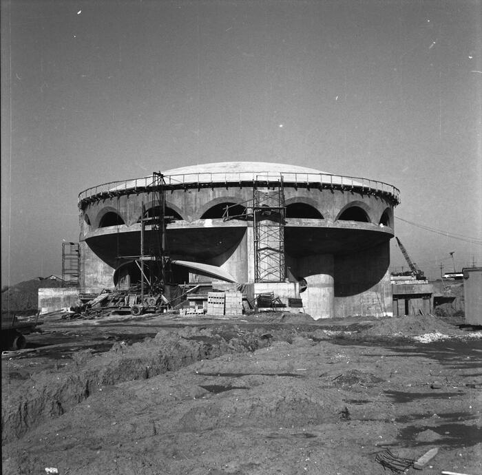 Construction View Showing Front of Building, Annunciation Greek Orthodox Church