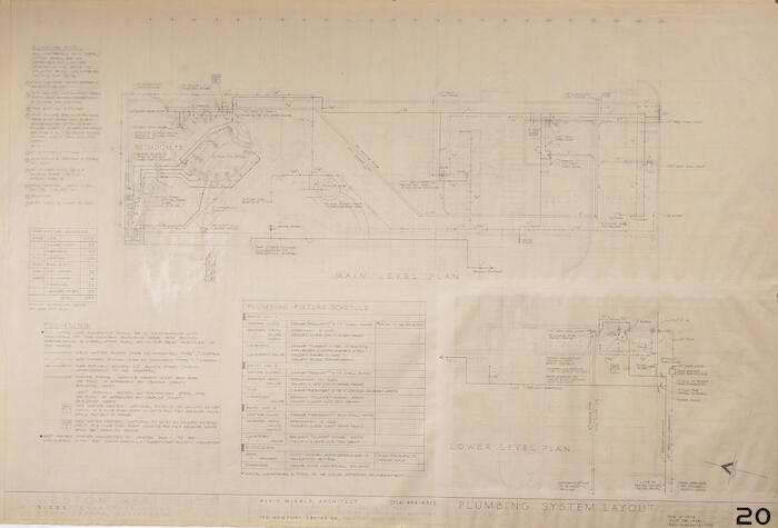 Plumbing System Layout, House for Donald Weston