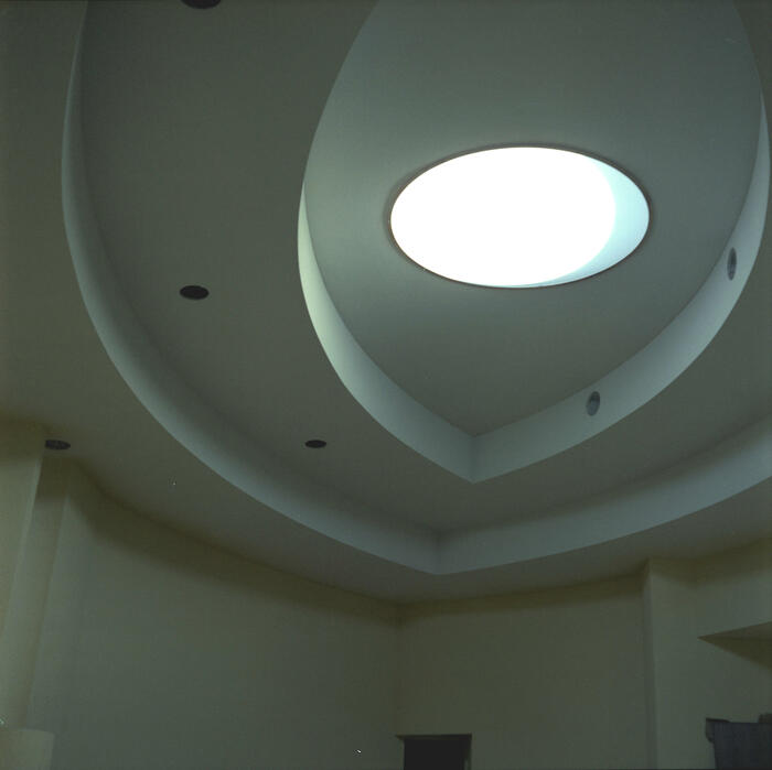 Construction View Showing Ceiling Detail with Skylight, Annunciation Greek Orthodox Church