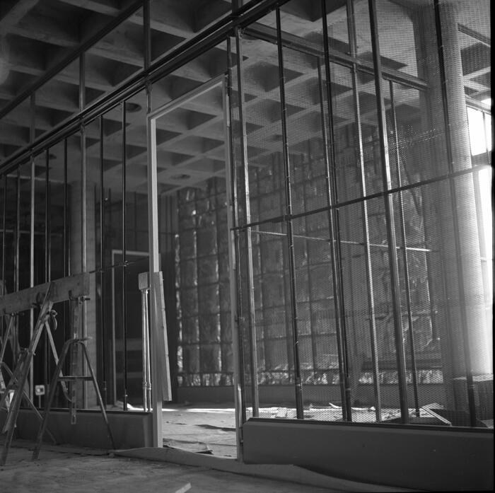 Construction View Showing Detail of Interior Walls, Annunciation Greek Orthodox Church