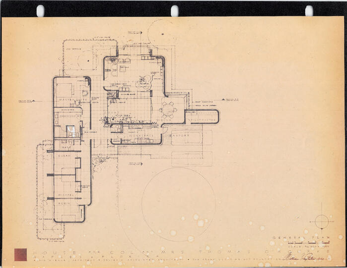 Portfolio, "Works of 1953-1964" (1965): General Plan, House for Colonel and Mrs. Thomas O'Rourke, scheme 2